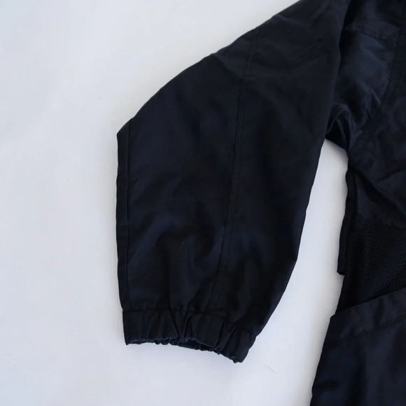 VTG Russell Athletic Half Zip Water Resistant Finish Stowaway Hood Black Jacket - Picture 8 of 12